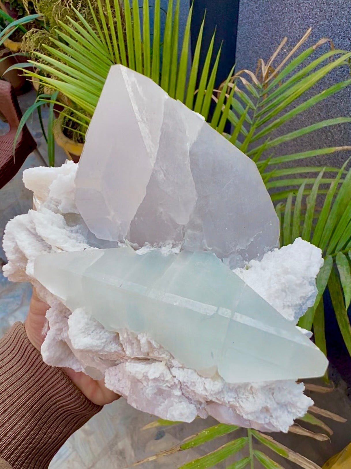 Blue Topaz with Quartz and Albite from Paprok, 922 Gram
