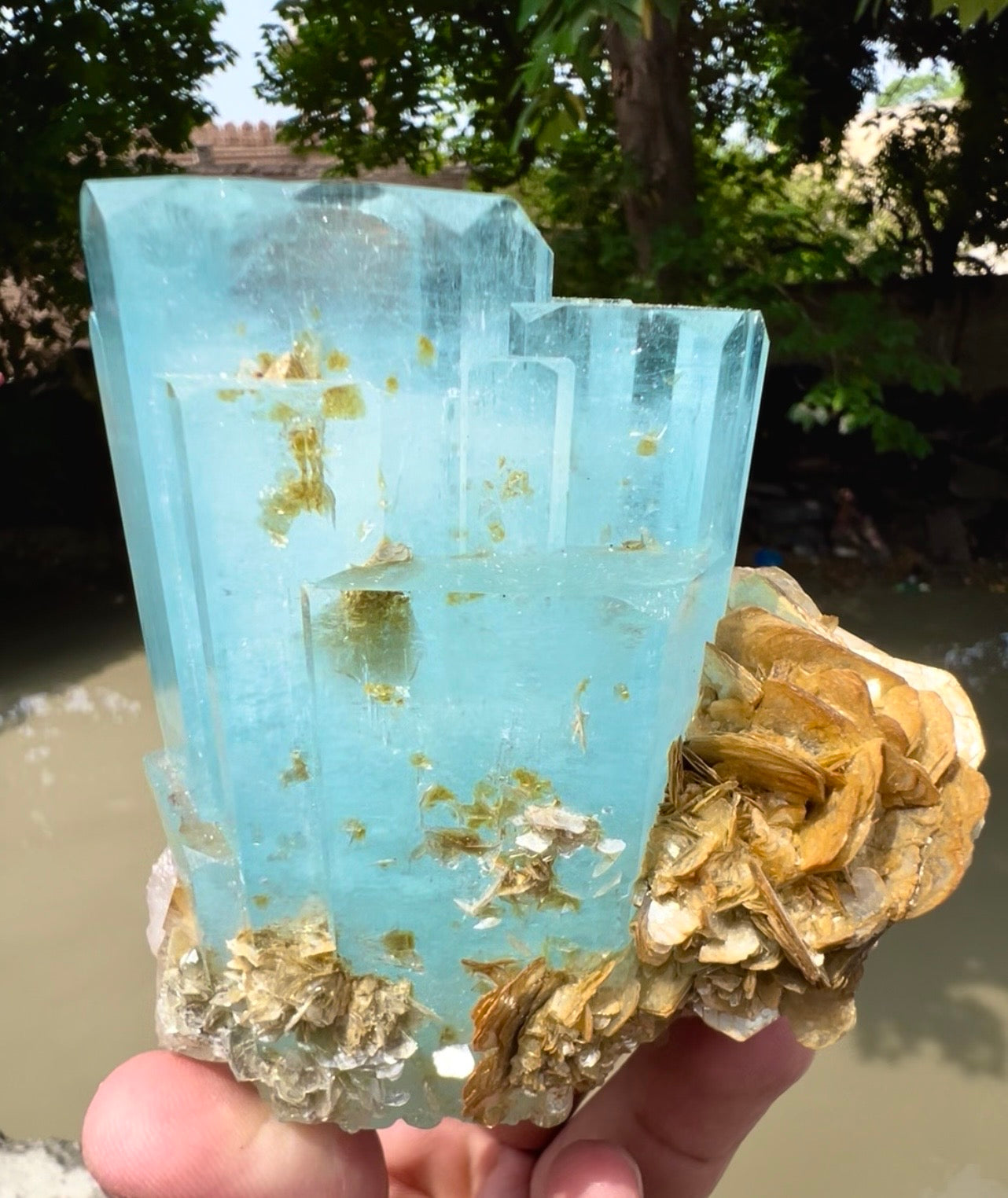Aquamarine with Muscovite Mica from Pakistan, 543 gram