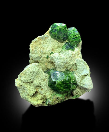 Natural garnet crystals from Koh e Belgheys
Cabinet size Demantoid Garnet specimen