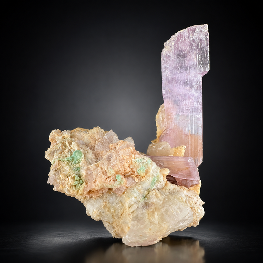 Pink Kunzite Crystal on Matrix From Afghanistan - 745 Grams