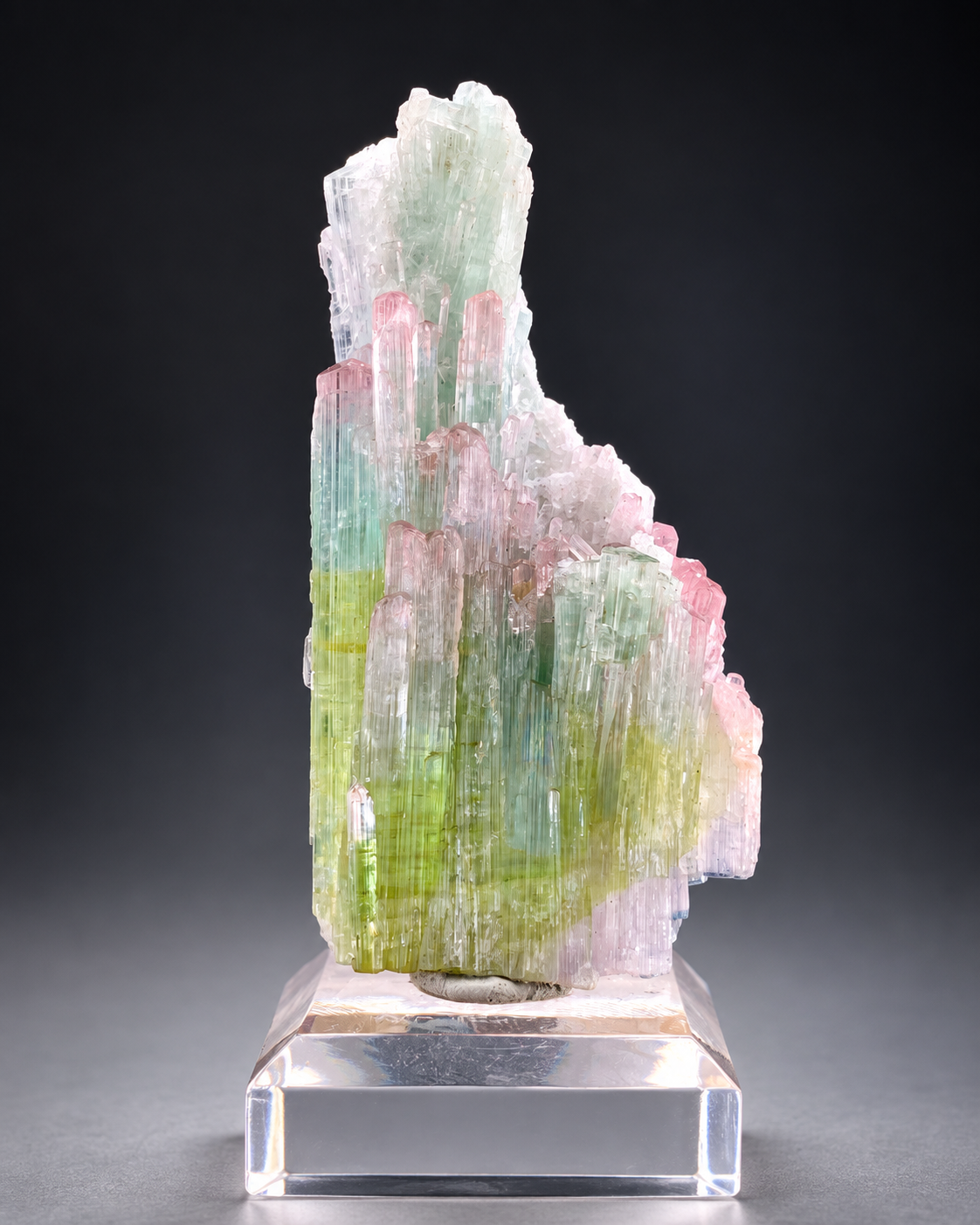 Bi-color Tourmaline Crystal Cluster From Afghanistan - 14 Grams