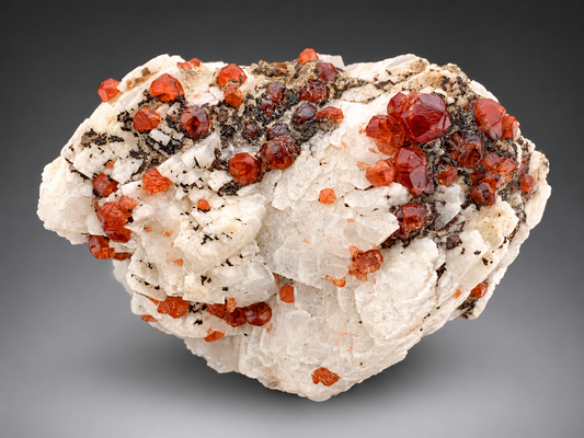 Red Garnet Crystals on Matrix From Pakistan - 33 Grams