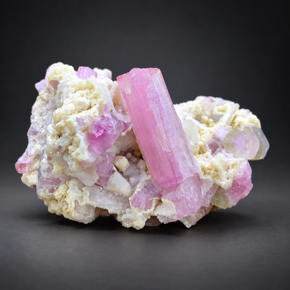 Pink Tourmaline Crystal on Matrix From Afghanistan - 25 Grams