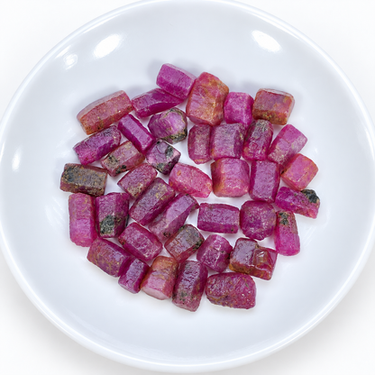 Record Keeper Ruby Crystals Lot: Natural Rough Ruby Gems, Madagascar
