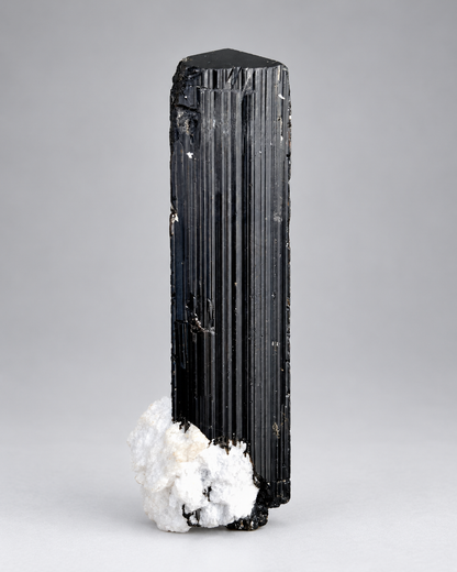 Schorl Black Tourmaline Crystal With Quartz and Feldspar From Afghanistan - 26 Grams