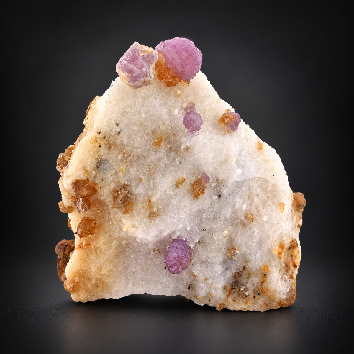 Fluorescent Pink Spinel Crystal On Matrix from Afghanistan - 123 Grams