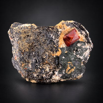 Red Zircon Crystals On Matrix From Pakistan- 248 Grams
