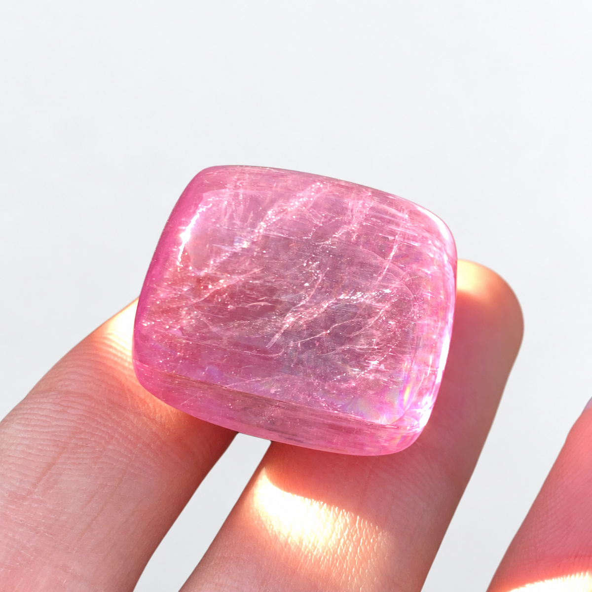 Polished Fuchsia Pink Kunzite From Afghanistan - 26 Grams