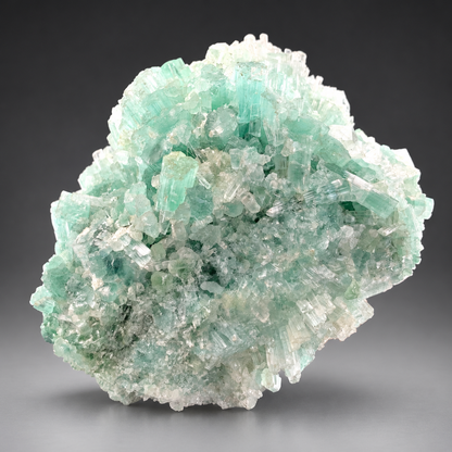 Green Tourmaline Crystals Cluster From Afghanistan - 132 Grams