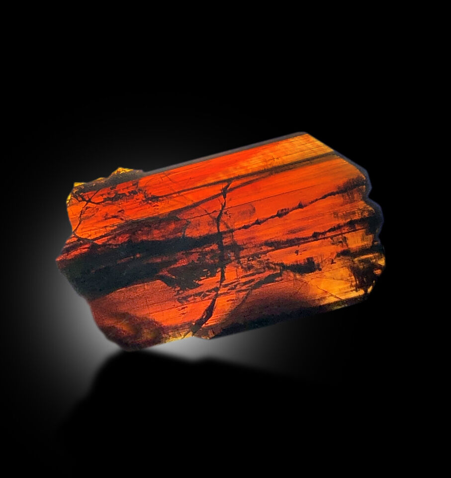 Collector Brookite stone with natural termination
Red Brookite crystal display specimen