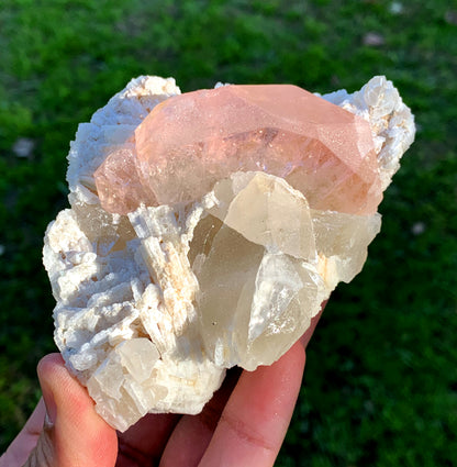 Collector grade Morganite specimen
Natural peach pink Morganite crystal