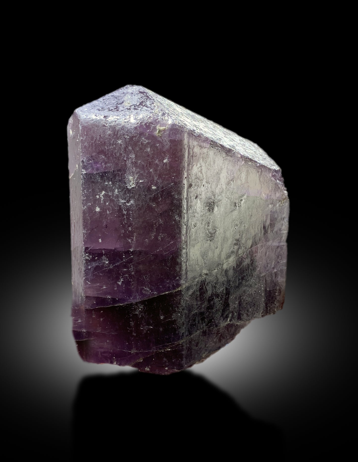 Collector grade scapolite specimen from Afghanistan
Scapolite crystal lighting and color saturation detail
