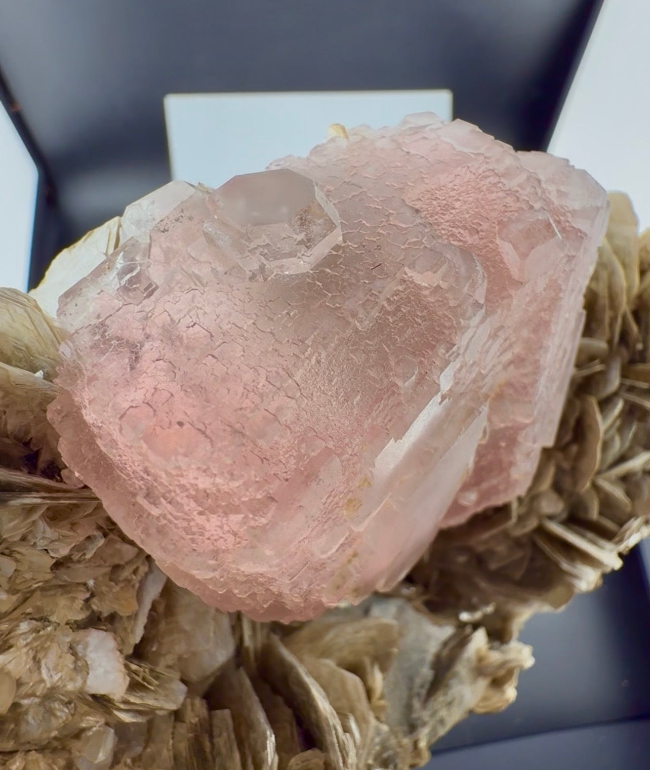 Pink Fluorite with Mica from Pakistan, 1619 gram