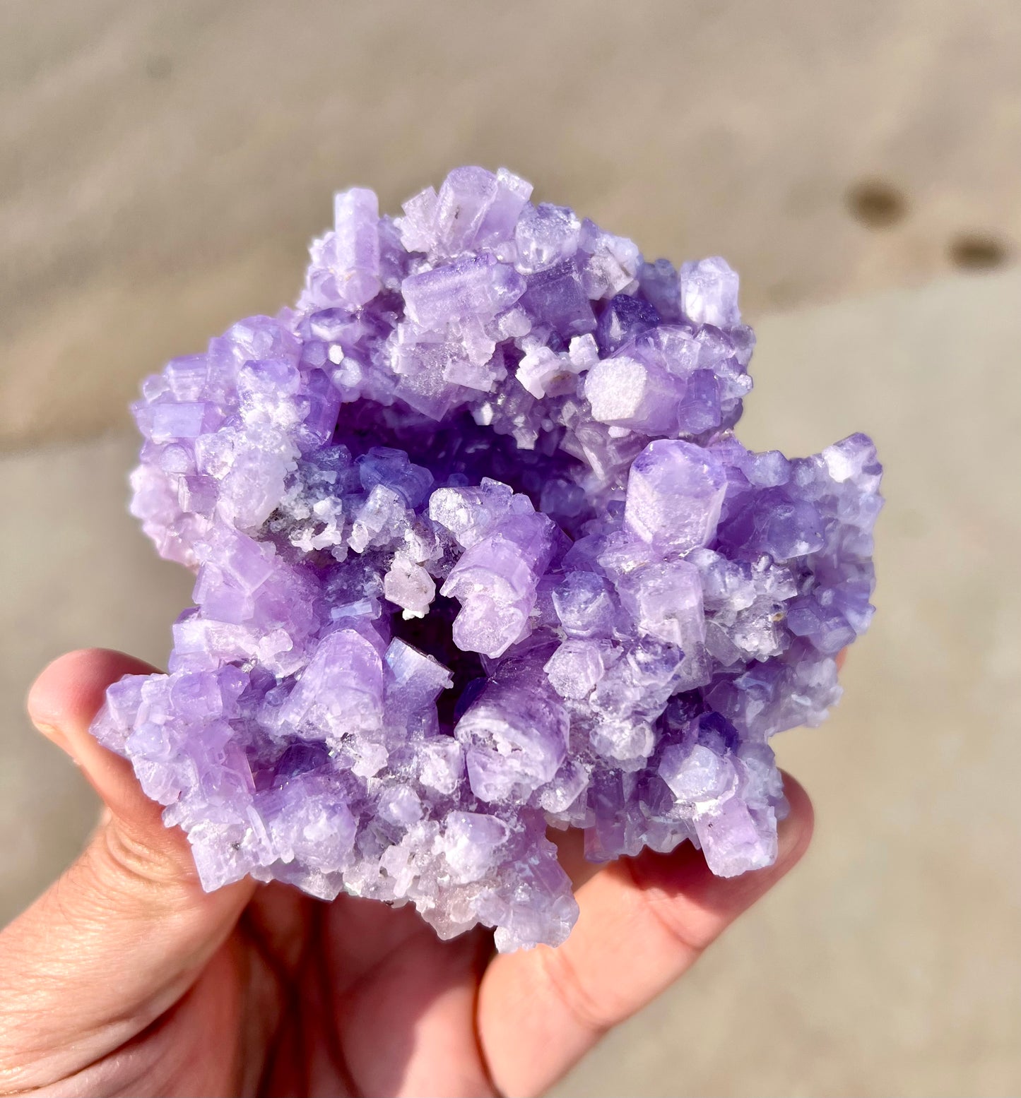 Purple Apatite Crystals Cluster from Afghanistan, 264 gram