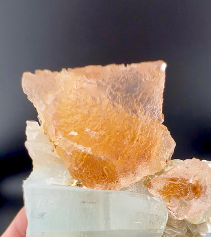 Pink Fluorite with Aquamarine and Mica from Pakistan, 159 gram