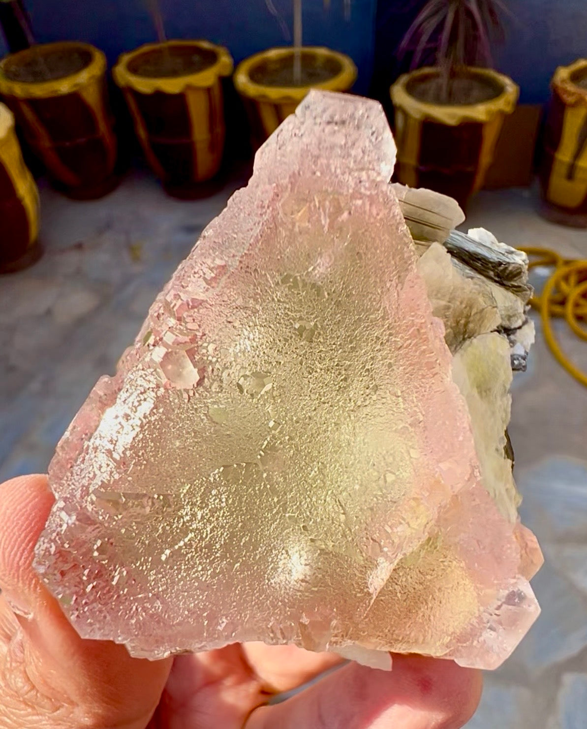 Pink Fluorite with Mica from Pakistan, 183 gram