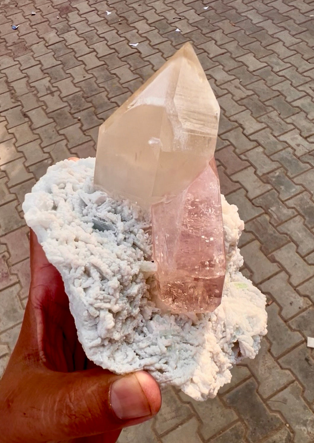 Morganite with Tourmalines, Quartz and Albite from Afghanistan, 1412 gram