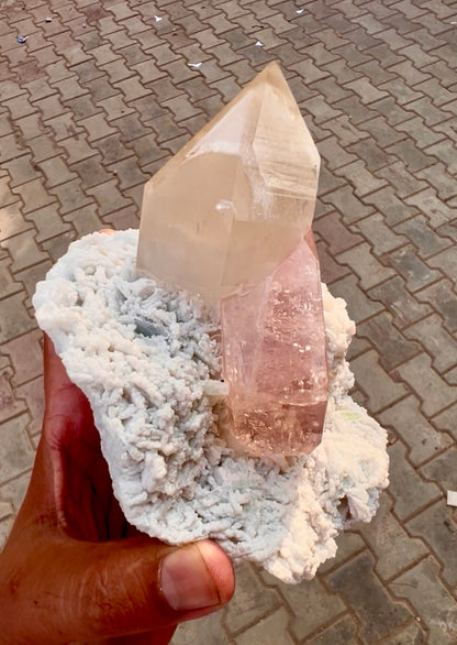 Morganite with Tourmalines, Quartz and Albite from Afghanistan, 1412 gram