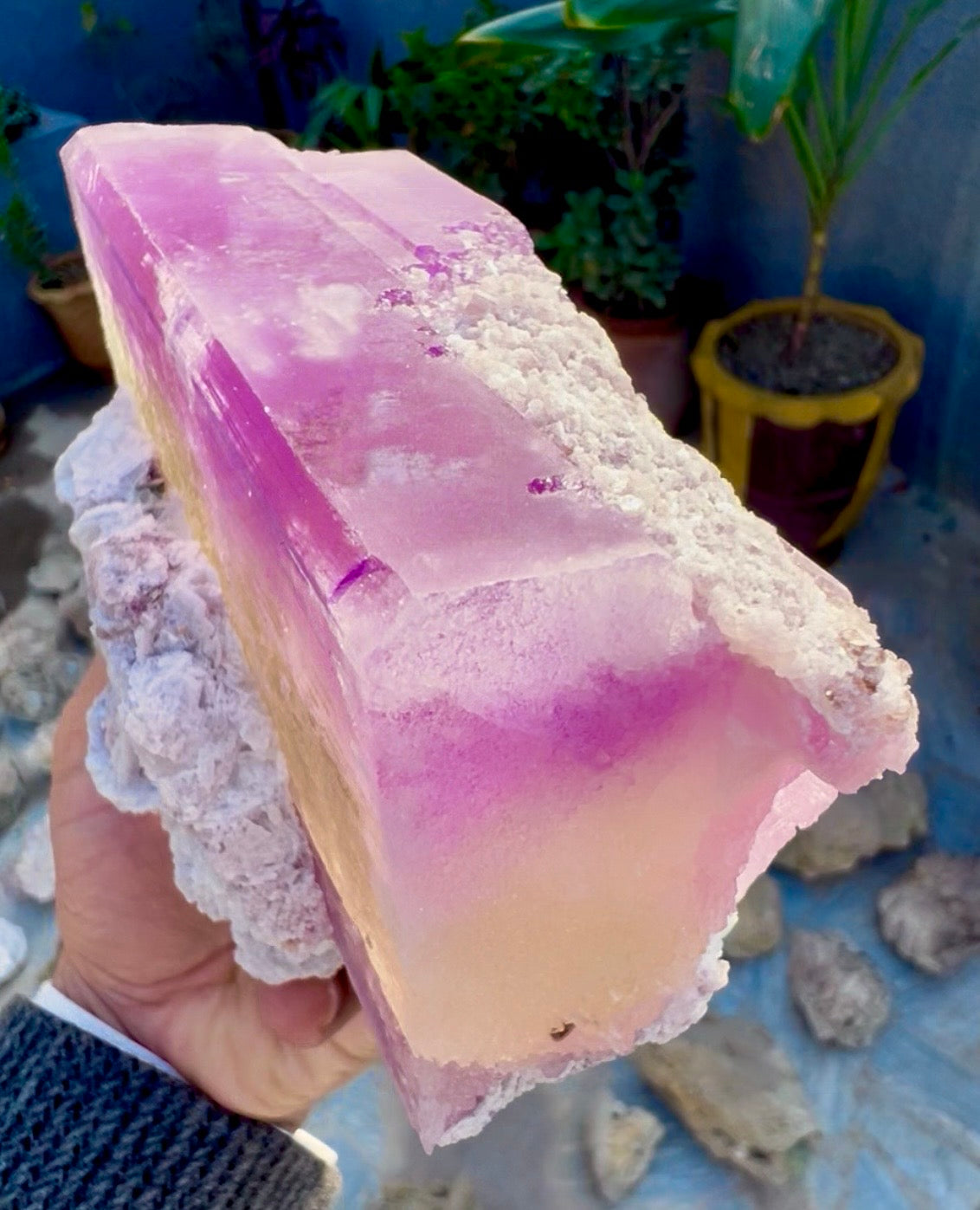 Spodumene var Kunzite with Cleavlandite Albite from Afghanistan, 1231 gram