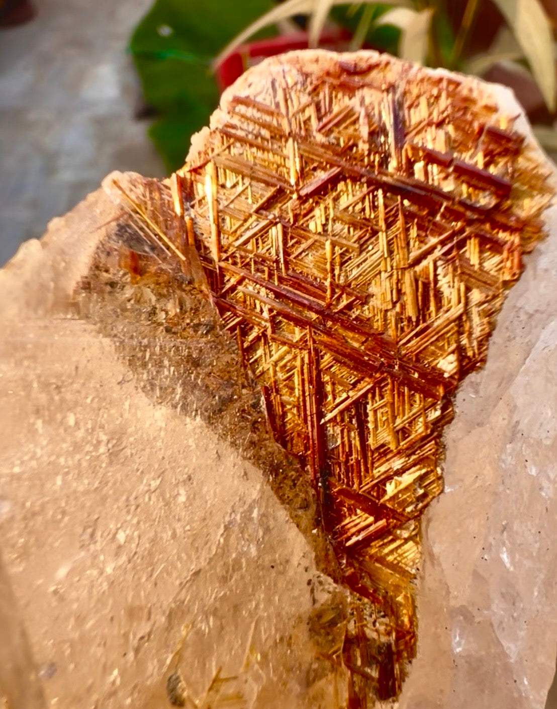 Sagenite Rutile on Quartz Crystal Specimen, Pakistan, 199 gram