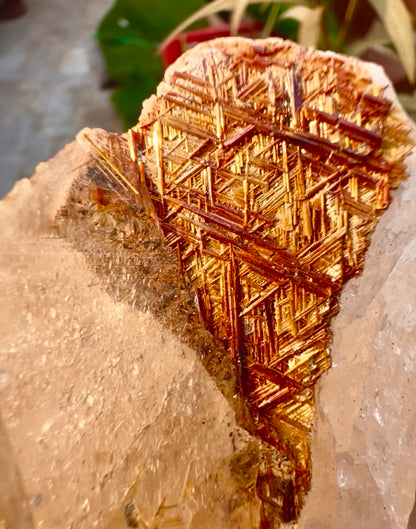 Sagenite Rutile on Quartz Crystal Specimen, Pakistan, 199 gram