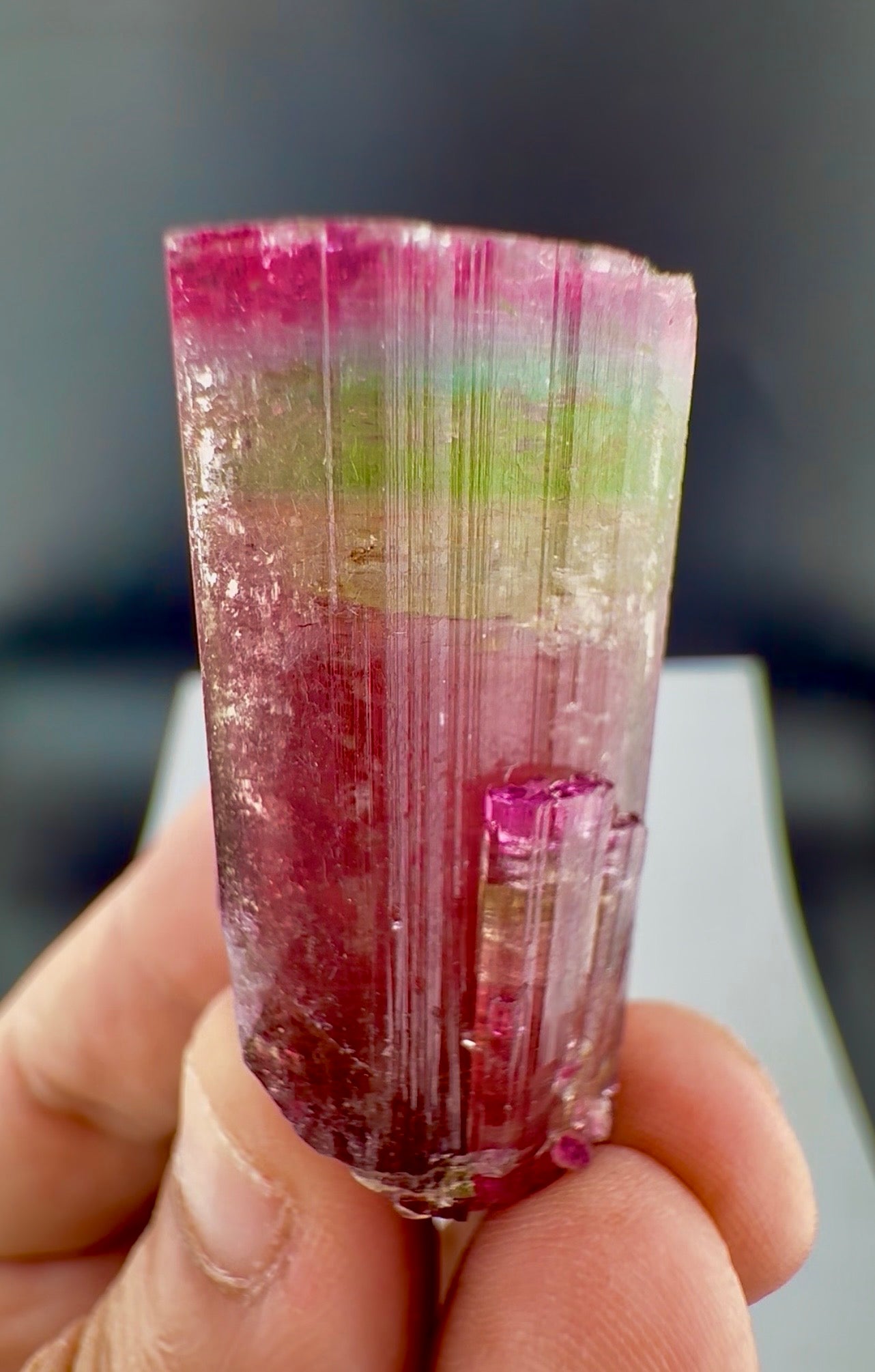 Rainbow Tourmaline crystal from Afghanistan, 125 carats