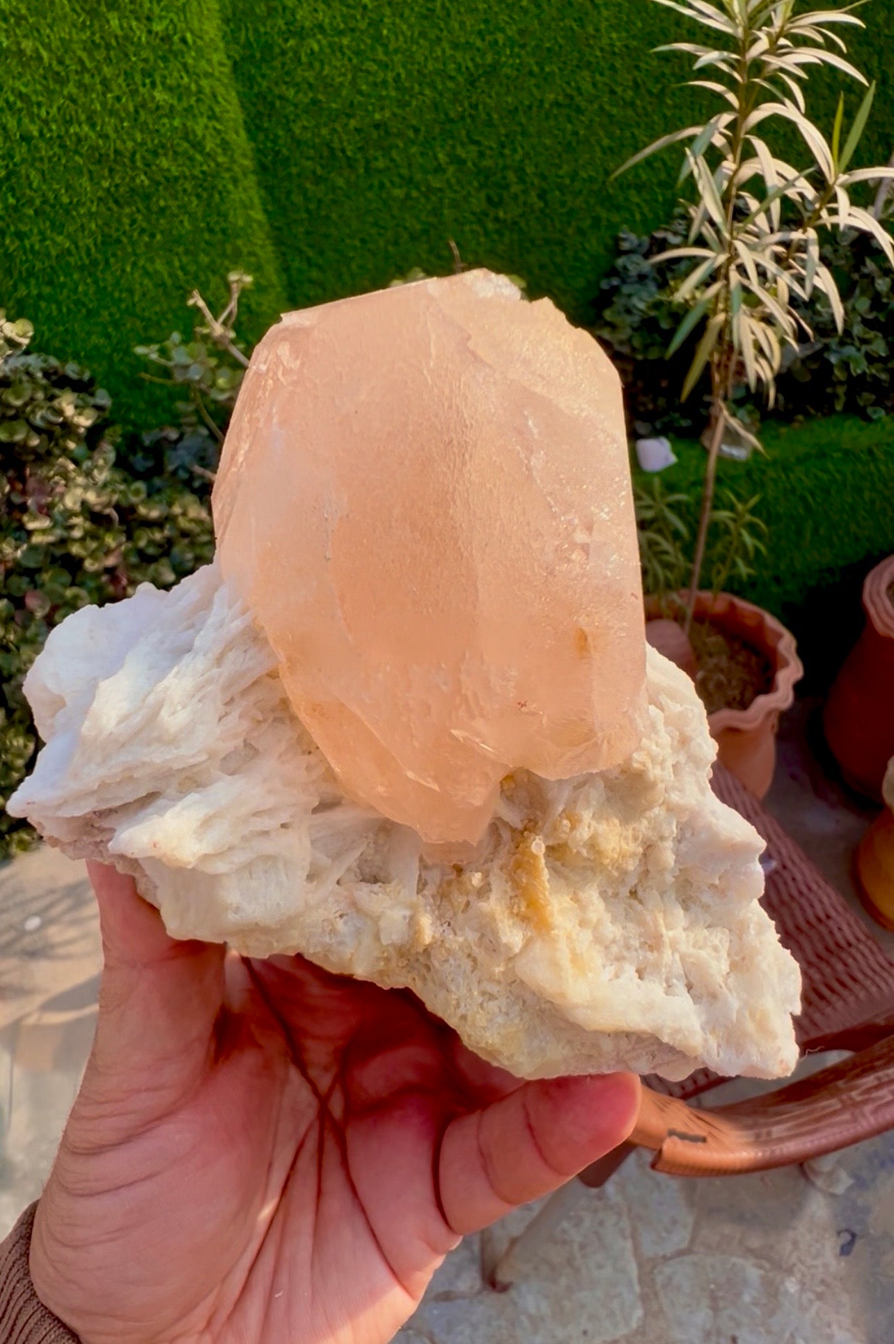 Morganite with Mica and Albite from Afghanistan, 699 gram