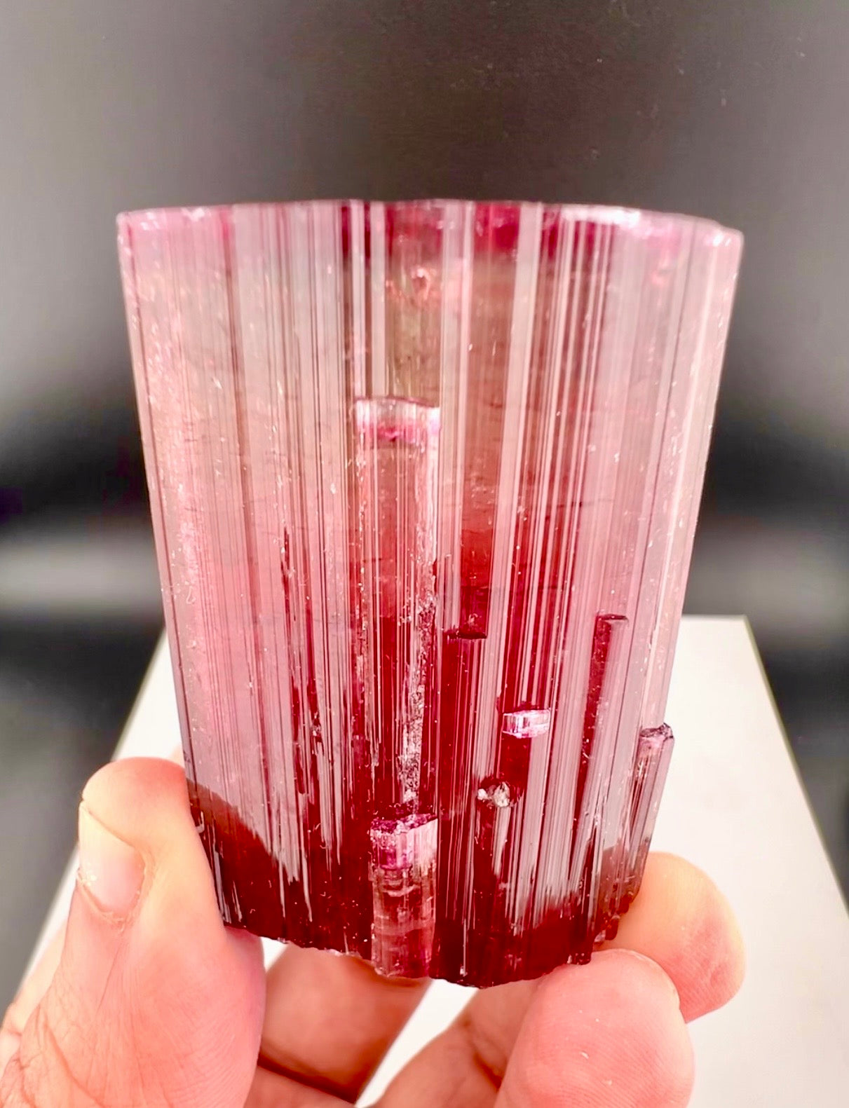 Red Tourmaline crystal from Afghanistan, 128 gram