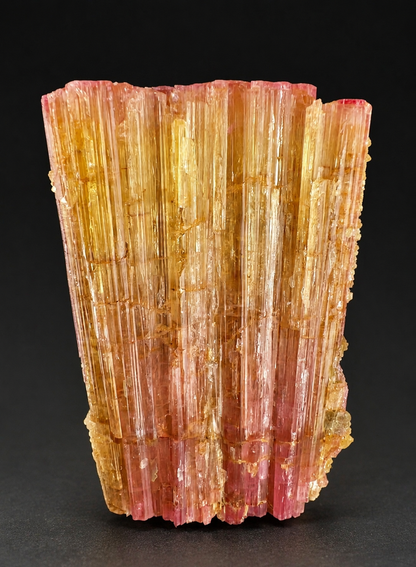 Orange Pink Tourmaline Crystal with Lepidolite Mica from Afghanistan, 316 gram