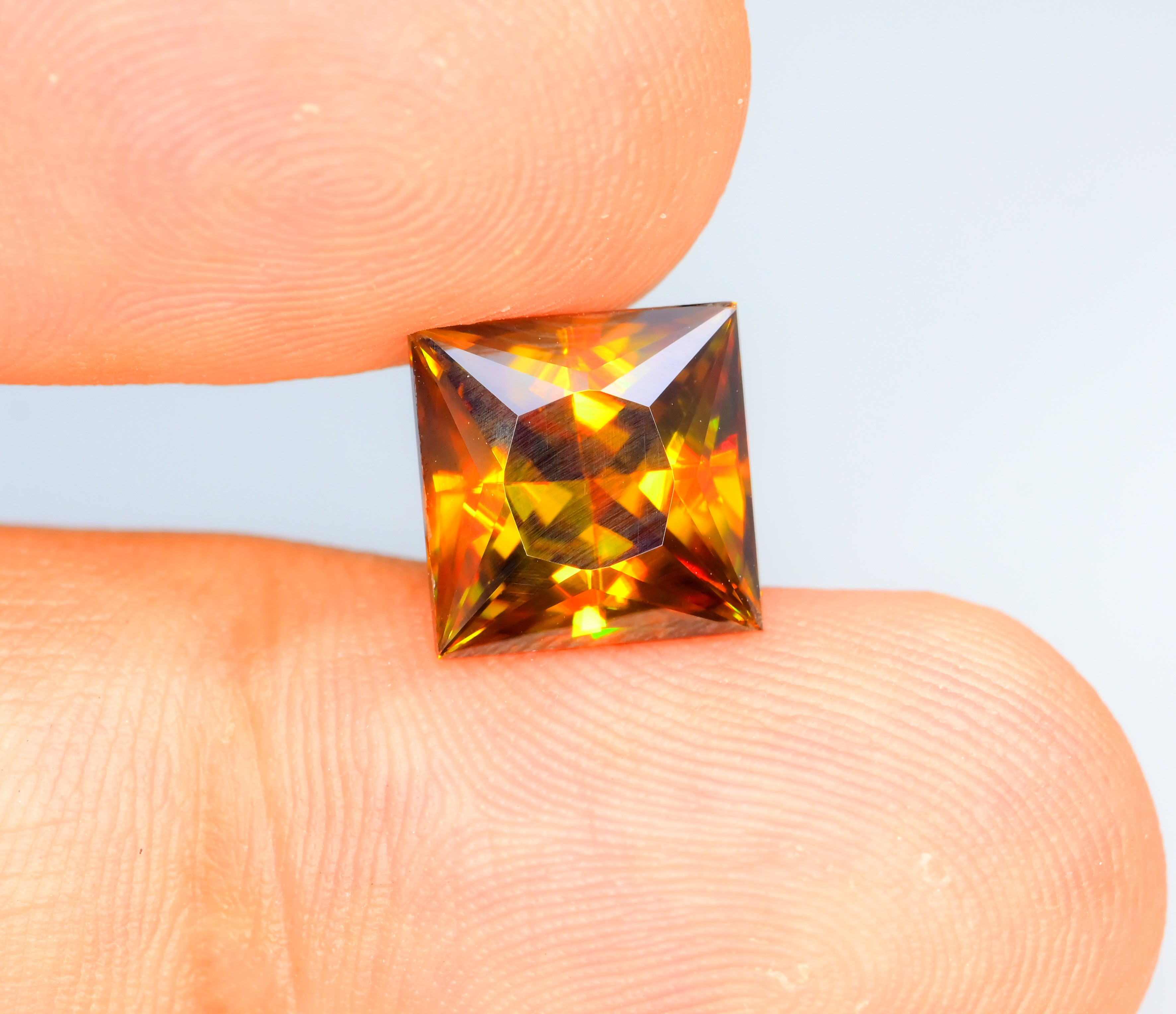 Sparkling Full Fire Titanite Sphene Gemstone, Loose Gemstone, Princes Cut Faceted Rare Sphene - 5.20 CT