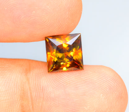 Sparkling Full Fire Titanite Sphene Gemstone, Loose Gemstone, Princes Cut Faceted Rare Sphene - 5.20 CT