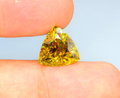 Sparkling Full Fire Titanite Sphene Gemstone, Loose Gemstone, Triangle Shape Faceted Rare Sphene - 8.85 CT