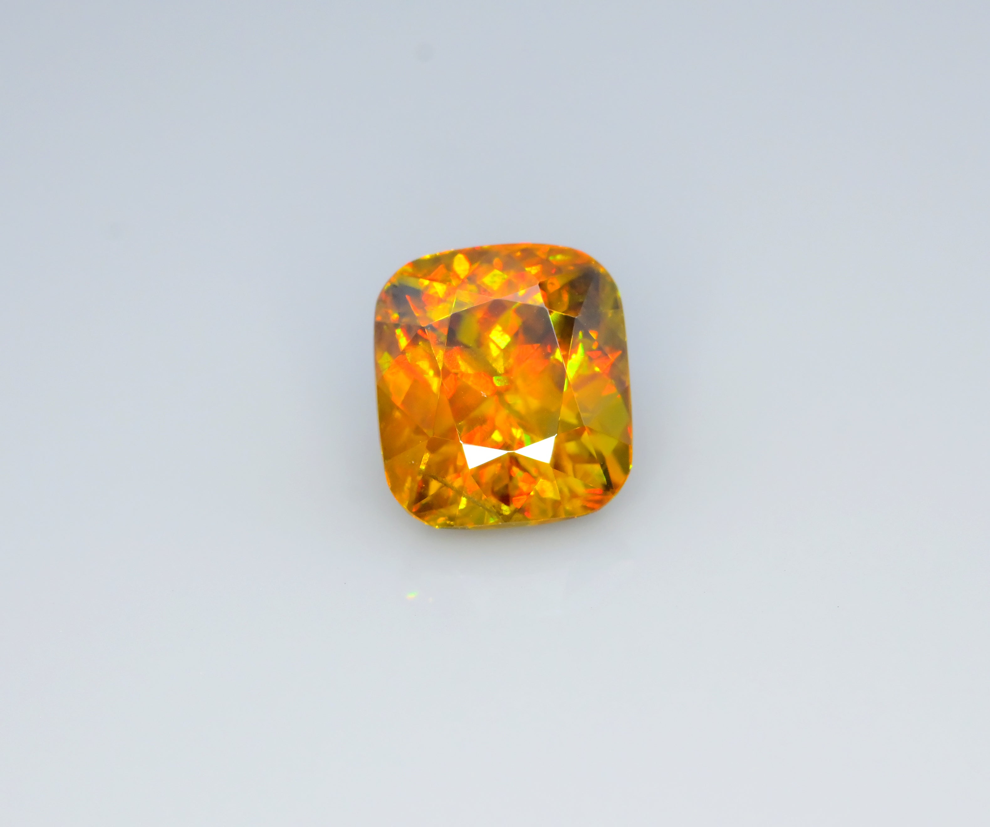 Sparkling Full Fire Titanite Sphene Gemstone, Loose Gemstone, Cusshion Cut Faceted Rare Sphene, Zagi Sphene - 6.05 CT