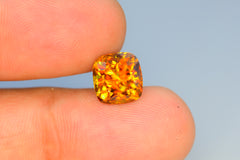 Full Fire Titanite Sphene Gemstone, Loose Gemstone, Cusshion Cut Faceted Sphene - 4.70 CT