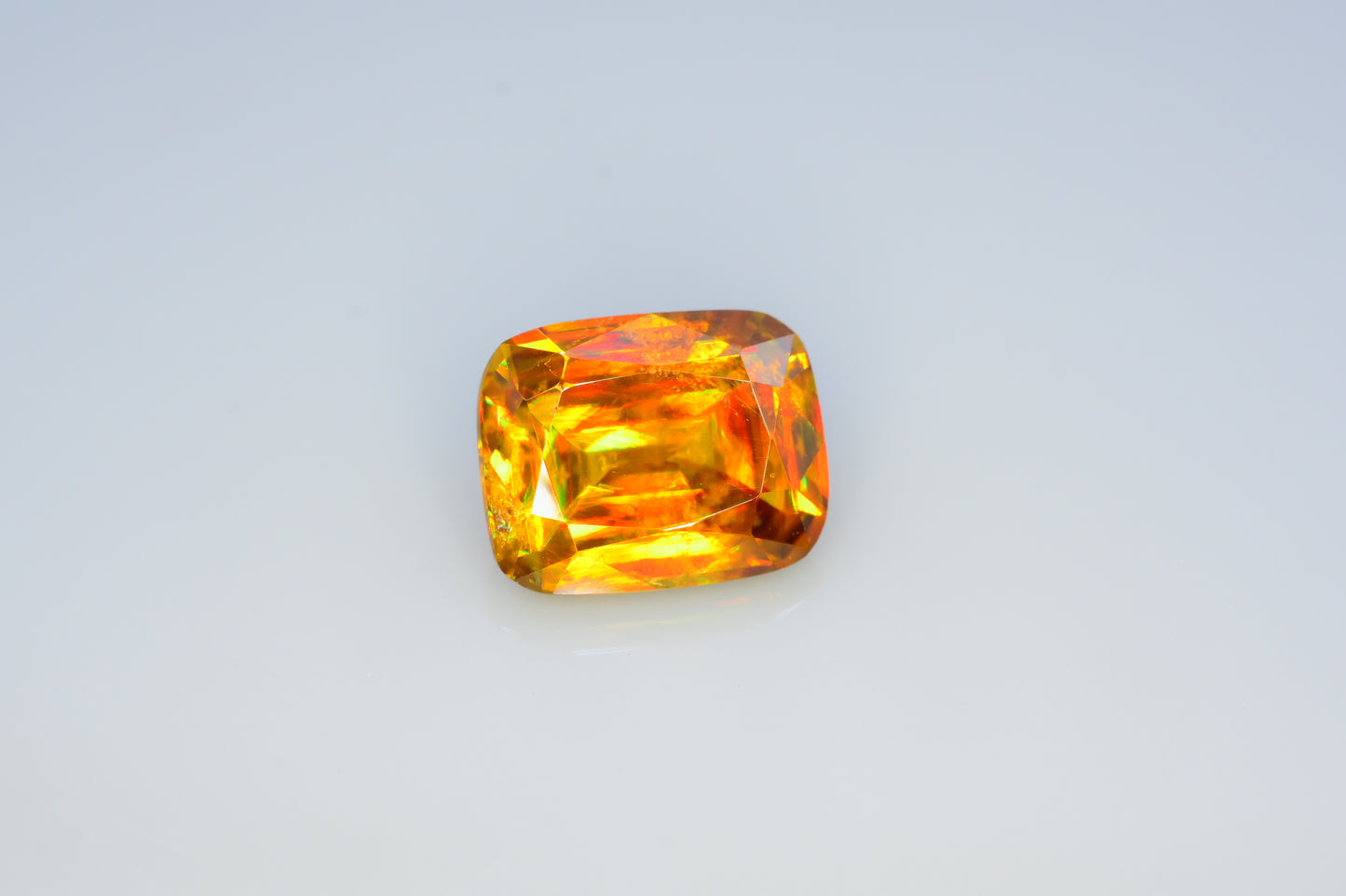 Full Fire Titanite Sphene Gemstone, Loose Gemstone, Cusshion Cut Faceted Sphene - 6.55 CT