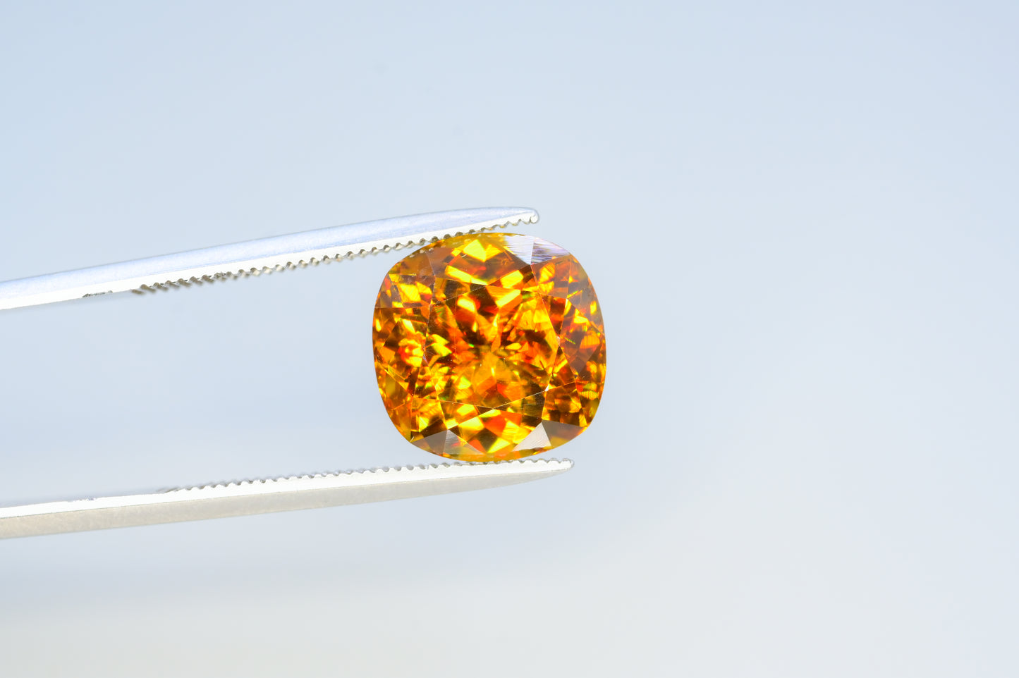 Shiny Full Fire Sphene Gemstone, Cusshion Cut Faceted Rare Sphene, Loose Gemstone - 4.95 CT