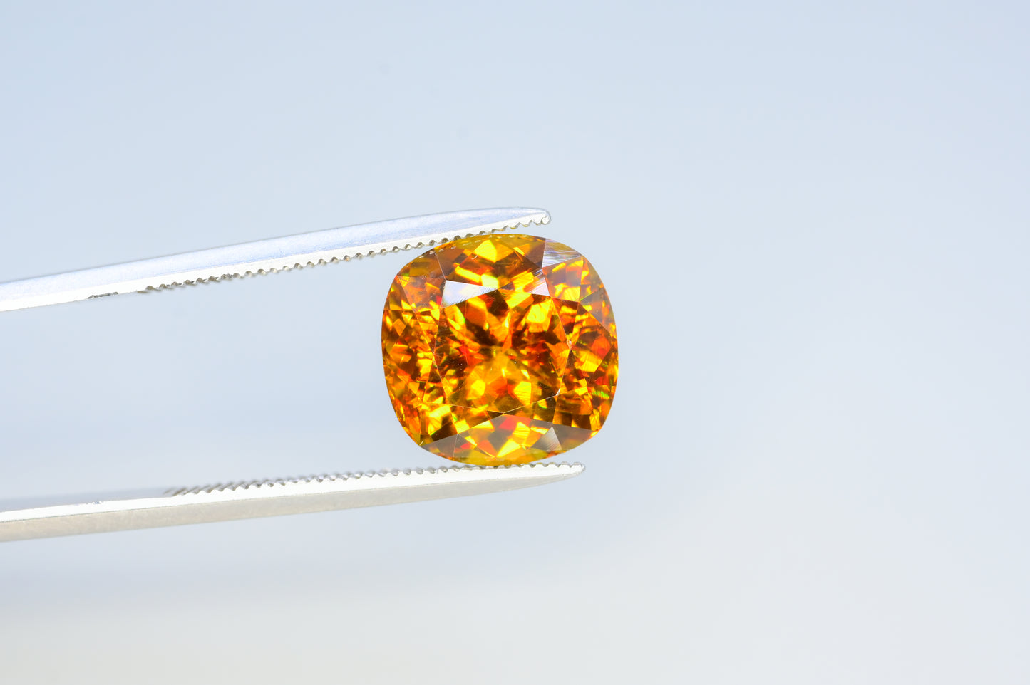 Shiny Full Fire Sphene Gemstone, Cusshion Cut Faceted Rare Sphene, Loose Gemstone - 4.95 CT