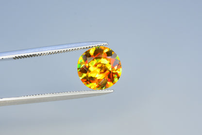 Round Shape Shiny Full Fire Sphene Gemstone, Faceted Rare Sphene, Loose Gemstone - 1.75 CT