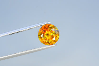 Sparkling Full Fire Sphene Titanite Gemstone With Strong Trichroism, Loose Gemstone, Cusshion Cut Faceted Rare Sphene - 2.65 CT