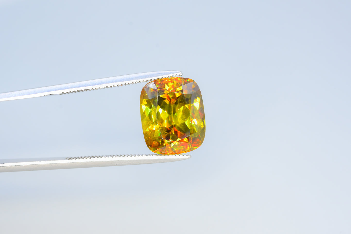 Sparkling Full Fire Titanite Sphene Gemstone, Loose Gemstone, Cusshion Cut Faceted Rare Sphene - 5.85 carat