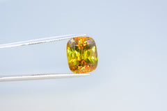 Sparkling Full Fire Titanite Sphene Gemstone, Loose Gemstone, Cusshion Cut Faceted Rare Sphene - 5.85 carat