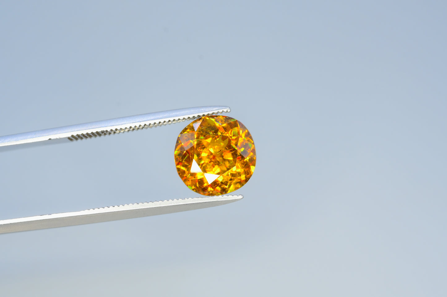 Sparkling Full Fire Sphene Titanite Gemstone With Strong Trichroism, Loose Gemstone, Round Cut Faceted Rare Sphene - 2.55 CT