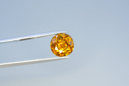 Sparkling Full Fire Sphene Titanite Gemstone With Strong Trichroism, Loose Gemstone, Round Cut Faceted Rare Sphene - 2.55 CT