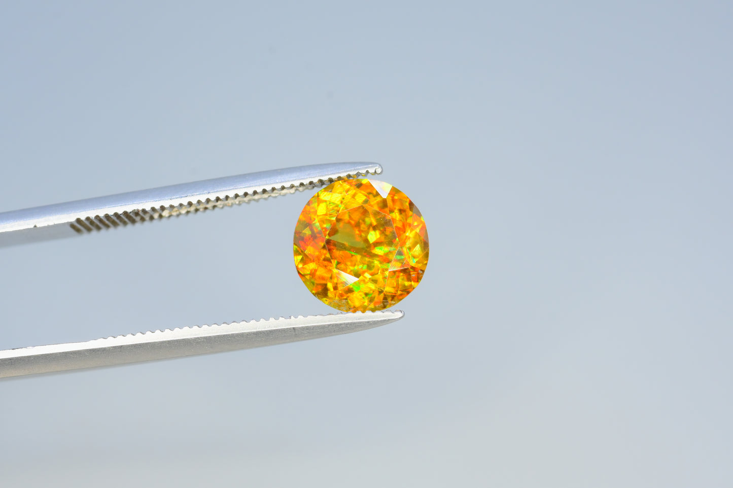 Sparkling Full Fire Sphene Titanite Gemstone With Strong Trichroism, Loose Gemstone, Round Cut Faceted Rare Sphene - 1.90 CT