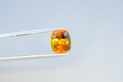 Sparkling Full Fire Sphene Titanite Gemstone With Strong Trichroism, Loose Gemstone, Cusshion Cut Faceted Rare Sphene - 2.45 CT