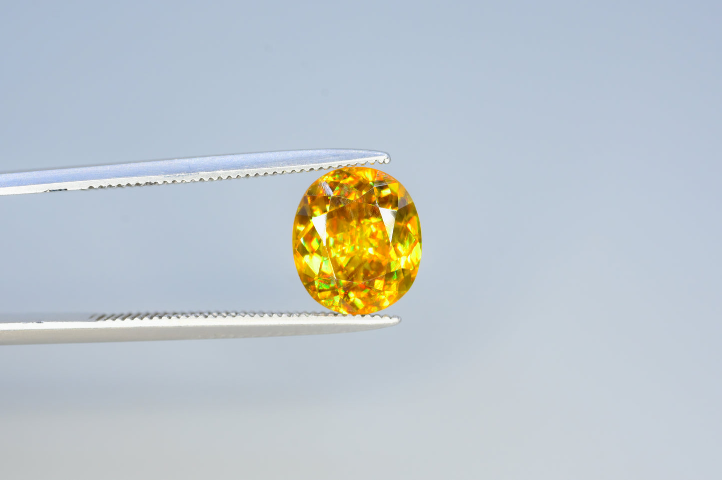 Sparkling Full Fire Sphene Titanite Gemstone With Strong Trichroism, Loose Gemstone, Oval Cut Faceted Rare Sphene - 1.80 CT