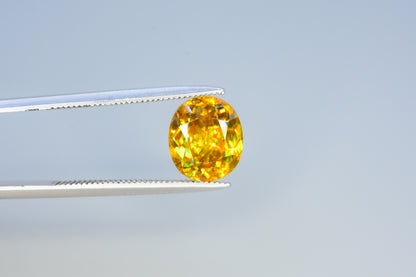 Sparkling Full Fire Sphene Titanite Gemstone With Strong Trichroism, Loose Gemstone, Oval Cut Faceted Rare Sphene - 1.80 CT