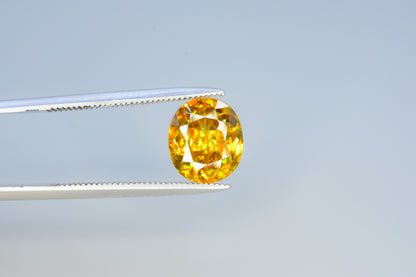 Sparkling Full Fire Sphene Titanite Gemstone With Strong Trichroism, Loose Gemstone, Oval Cut Faceted Rare Sphene - 1.80 CT