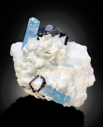 491 gram aquamarine crystal complete profile
Display ready aquamarine specimen on acrylic stand