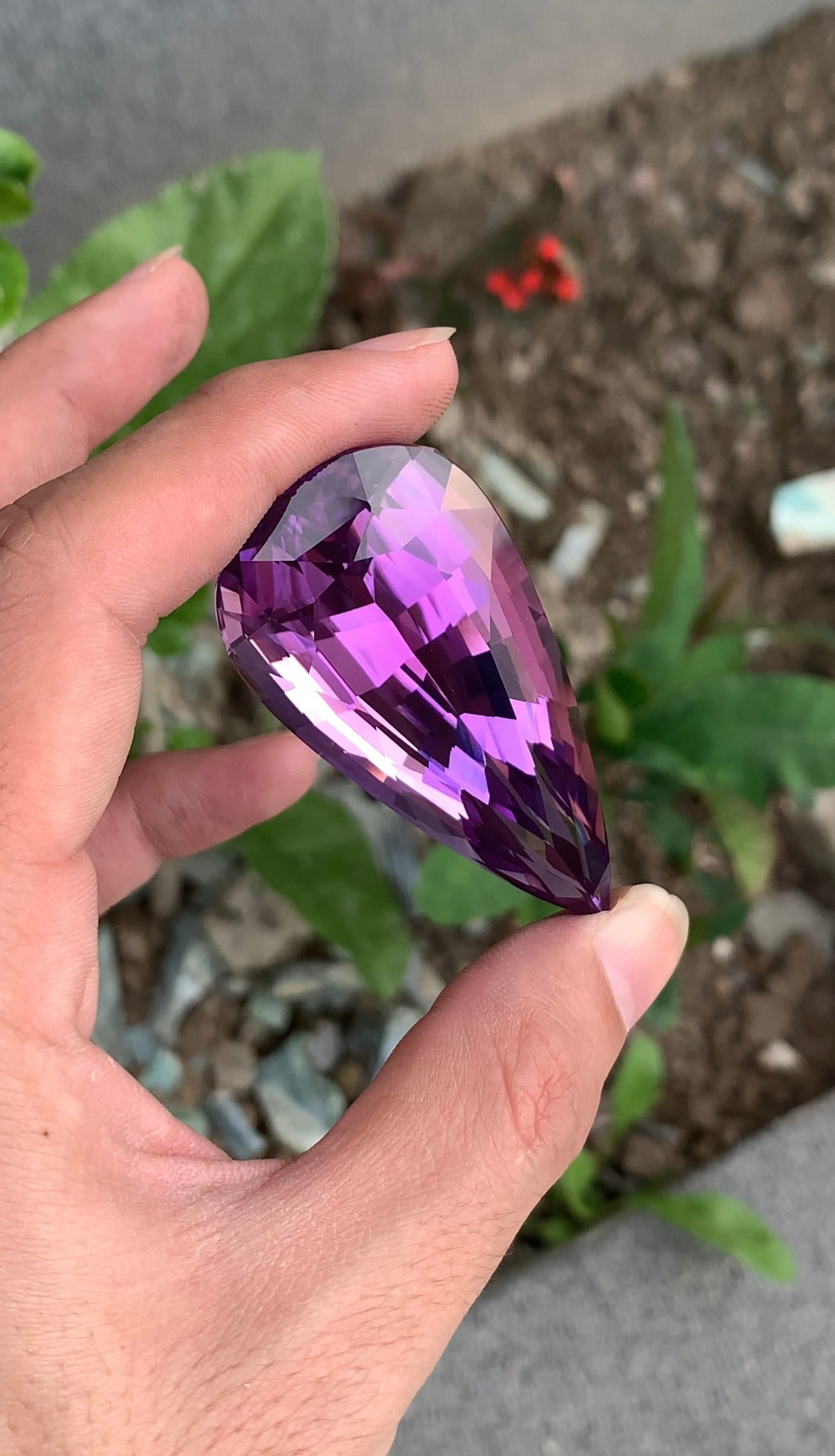 Natural Deep Pink Kunzite Gemstone – 300 Ct Afghan Pear Cut Kunzite – Massive Collector Gem , Museum Size Stone